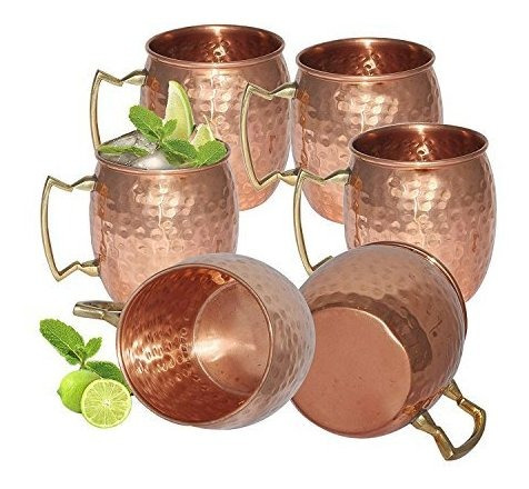 Avs Stores Copa De Cobre Puro Martillado Moscow Mule Juego