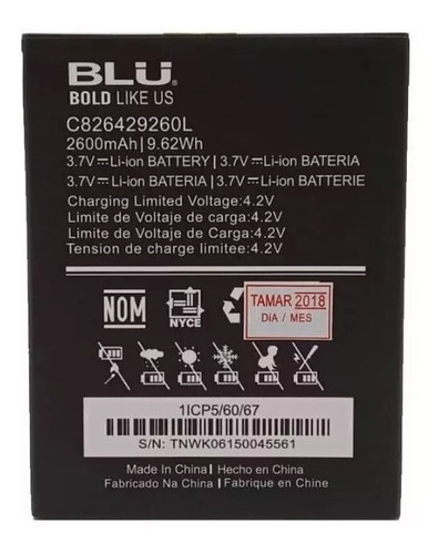Batería Blu M2 G190q C826429260l 30dias Gtia Tienda
