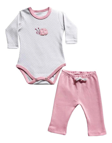 Ajuar Conjunto Bebe Body Pantalón Para Nena De Puro Algodón