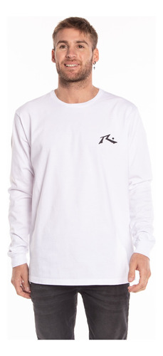 Remera Rusty Competition Ls Tee Blanco Hombre