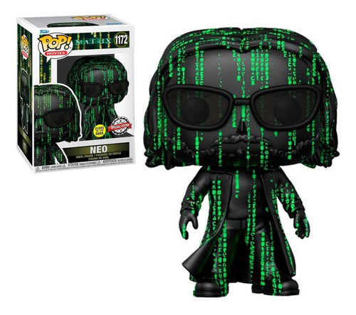 Funko Pop! Movies Matrix Neo Glows In The Dark 1172 Special 