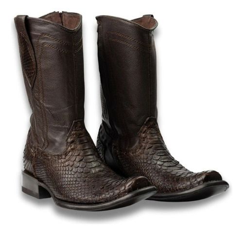 Bota Phyton Original Hombre Horma Dubai Con Ziper