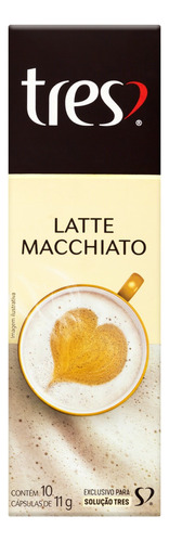 Café com leite em cápsula Latte Macchiato caixa 110gr 10 unidades 3 Corações