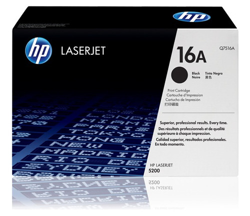 Toner Hp  16a Q7516a Laserjet 5200 12.000 Páginas.