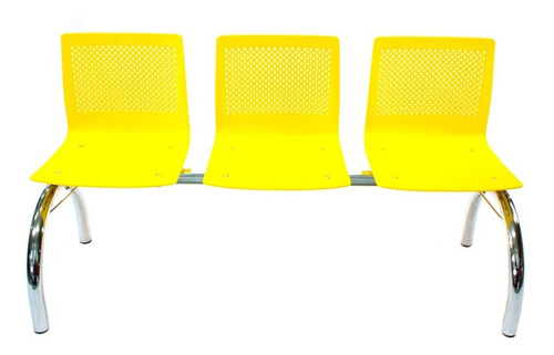 Silla Tandem X3 Asientos Cromado Sala De Espera Monocasco
