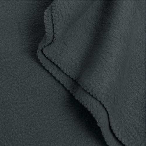 Frazada Polar 2 1/2 Antipilling Termica Color Gris Diseño De La Tela Liso