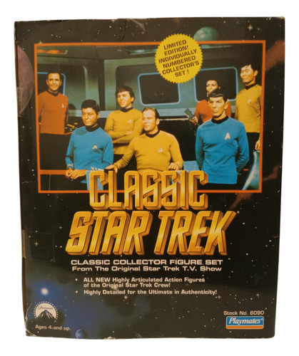 Set Star Trek Tos Spock Kirck Uhura 7 Figuras + Accesorios (Usado)