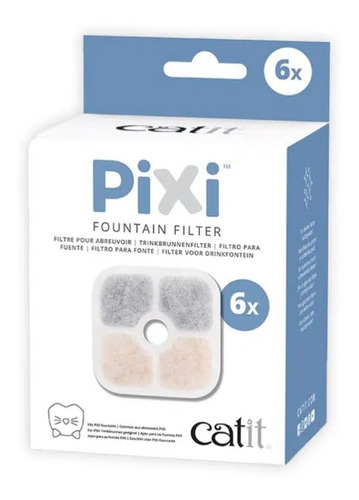 Filtro Para Fuente De Agua Pixi 6 Un/gato/catit/boxcatchile