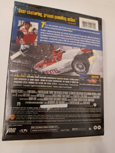 Silvester Stallone Driven Dvd Cajita De Cartón