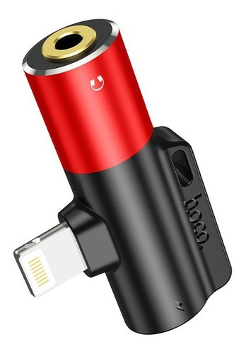 Adaptador Audio 3.5mm - Carga Lt Para Ip Borofone Color Rojo