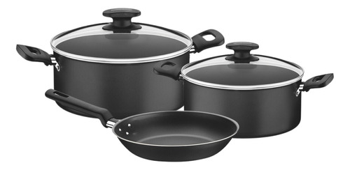 Set Batería Cocina Loreto Cacerola Sarten 5 Pz. | Tramontina