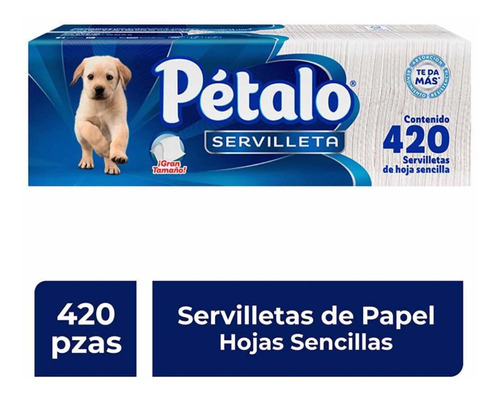 Servilletas Pétalo Hoja Sencilla 420 Servilletas 4 Paquetes