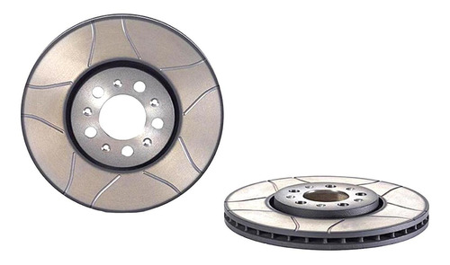 Discos Del (2) Brembo Max Ranurado Vw Gti Mk4 1.8t Vr6 99-07