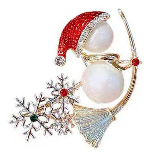 3 Broche De Navidad, Broche De Muñeco De Nieve, Copo De