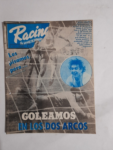 Revista Racing 237.primera B 1985 Racing 4 Sarmiento 3