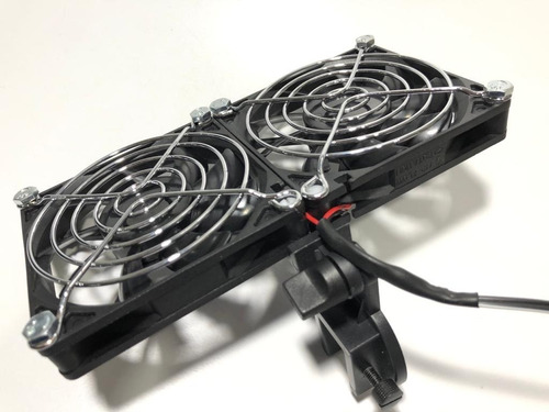Imagem 3 de 6 de Cooler Micro Ventilador Duplo Aquário 12v Bivolt - Até 80lts
