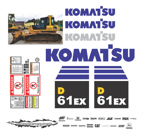 Kit De Calcas De Restauración Para Komatsu D 61 Ex