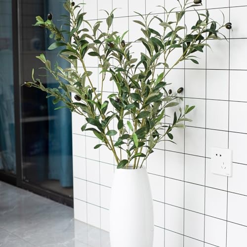 Ramas Artificiales De Olivo De 39 Pulgadas Con Tallos De Veg