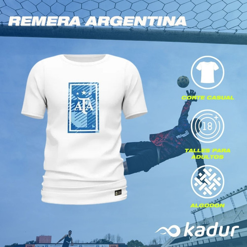 Remera Casual Afa Futbol Deportiva Algodon Licencia Oficial