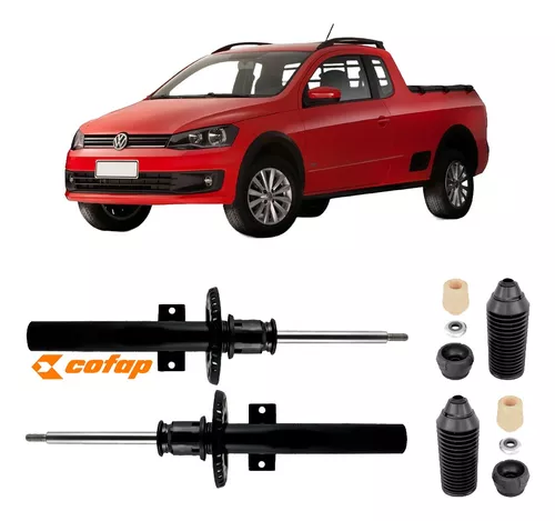 2 Amortecedor Volkswagen Saveiro 2008 a 2016 Traseiro Cofap e Kit -  Hipervarejo