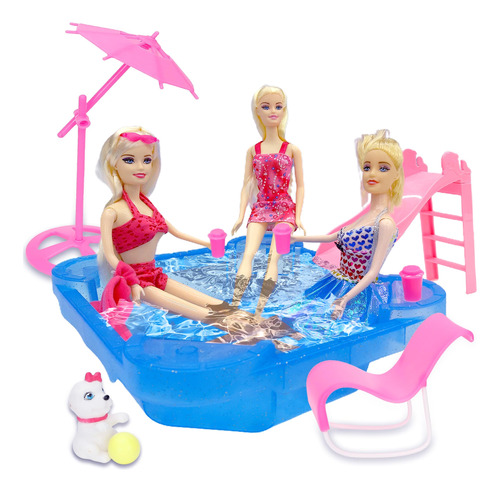 Yellow River Glam - Piscina Para Munecas, Juego De Munecas D