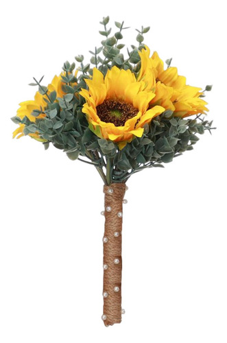 Noiva Bouquet Decoração Primavera Girassóis Artificiais