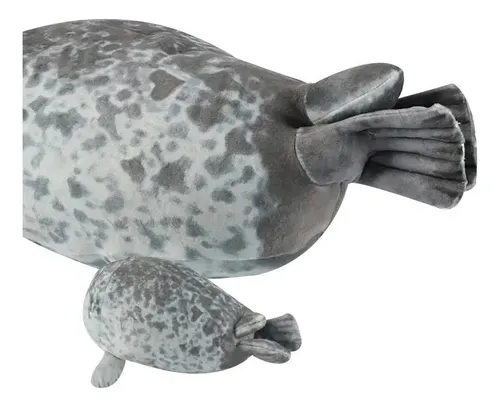 Peluche De Foca, Suave, Comoda, Con 4 Bebes Foca. 40cm