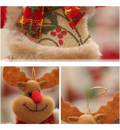 34* Peluche Para Colgar En El Árbol De Navidad, 18 X 13 Cm