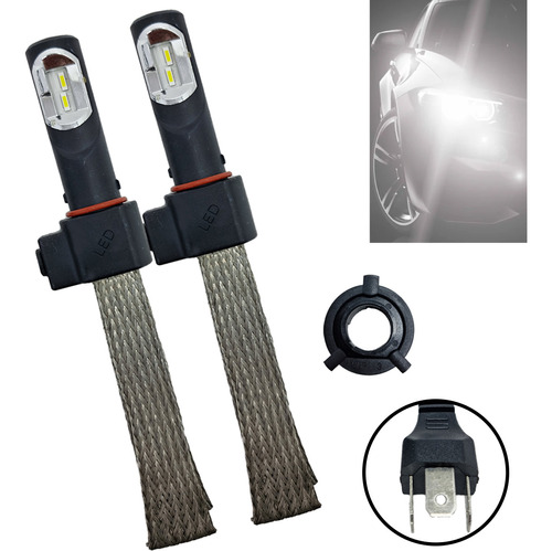 Super Led Malha Flex Cruze 11/15 Farol Baixo Alto H4 6400lm