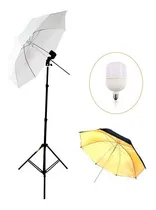 Comprar Kit Luz Led Continua Portalámpara, 2 Paraguas 84cm Y Trípode