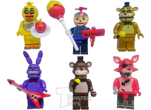 Figuras Five Nights At Freddy's Coleccion X6 Muñecos