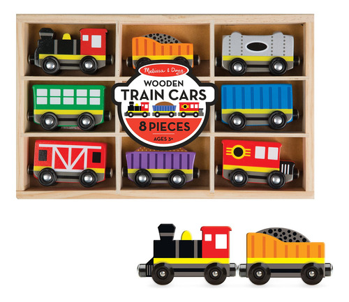 Melissa & Doug  tren De Madera, Vagones De Tren