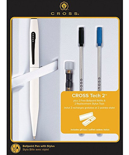 Boligrafo Cross Tech 2 Blanca Oferta Pack 2 Tanques Gratis