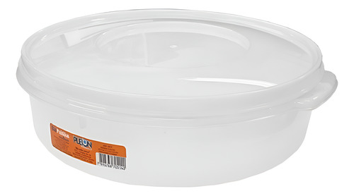 Pote Plástico Com Tampa Branca Pleion 4,8 Litros