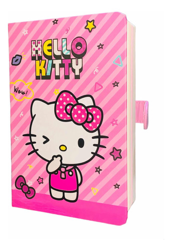 Libreta Diario Hello Kitty Broche Magnético Cuaderno Kawai