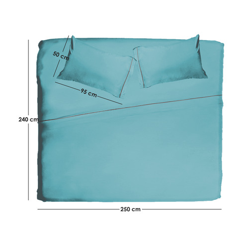 Sabana De Microfibra Super Suave King Size Azul