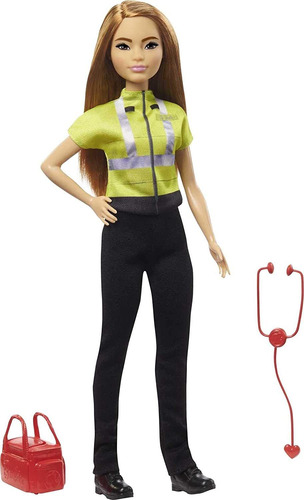 Muñeca Paramédica Barbie Petite Brunette 12 Pulgadas Ropa De