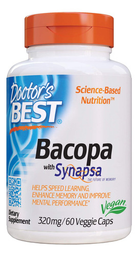 Suplemente Doctor's Best Bacopa Com Synapsa 320 Mg 60 Compri