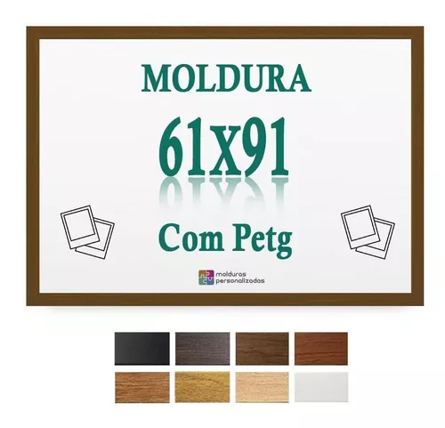 Marco Molduras Personalizadas Moldura marrom 61x91 cm para poster impressão  arte petg color marrón de 61cm de alto x 91cm de ancho