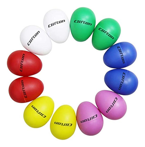 ~? Clifton Plastic Egg Shakers Set 12 Pcs Percusión Musical 