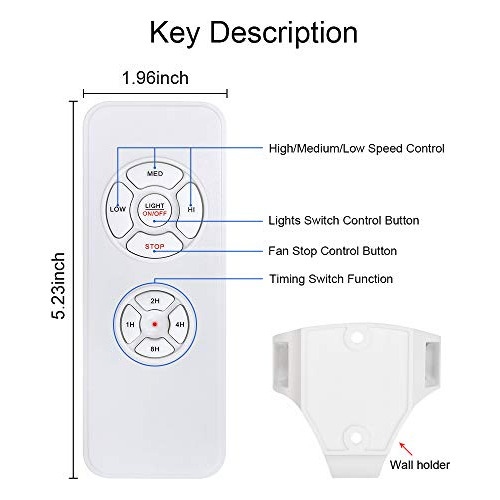 Ventilador De Techo Universal Y Luces Qiachip Con Mando A Di