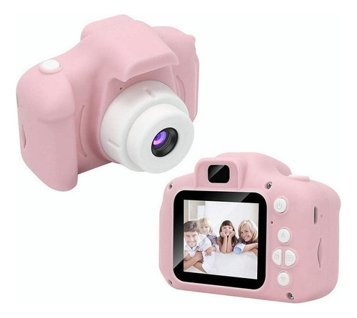 A Cámara De Fotografía Digital Para Niños X2, Rosa