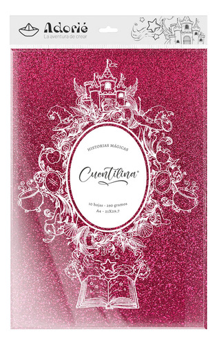 Cuentilina By Adorie- Brillos Clásicos X 10 Hojas Color Rosa Sirena