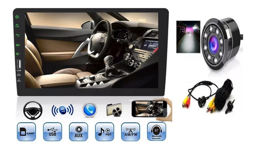Radio Para Carro 1 Din 9 Pulgadas Mirrorlink + Cam Bluetooth