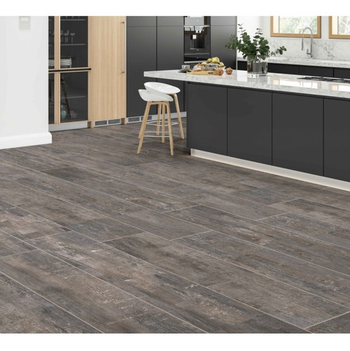 Imagen 2 de 4 de Porcelanico Simil Madera Tendenza 20x120 Fir Black X M2