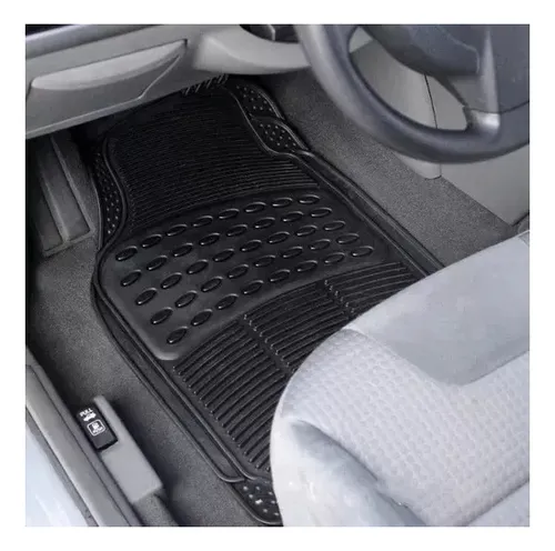 Alfombra Piso De Goma Auto Universal 3 Piezas Camello