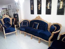 Comprar Combo Sala Luis Xv Con Mesas De Centro Fino Elegante.