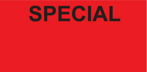 Etiquetas De Precio - Fluorescent Red With Black Special  La
