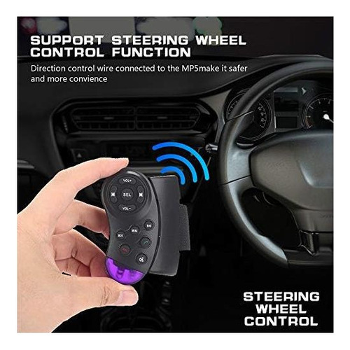 Ekat Double Din Car Receptor Estéreo Bluetooth De 7 Pulgadas