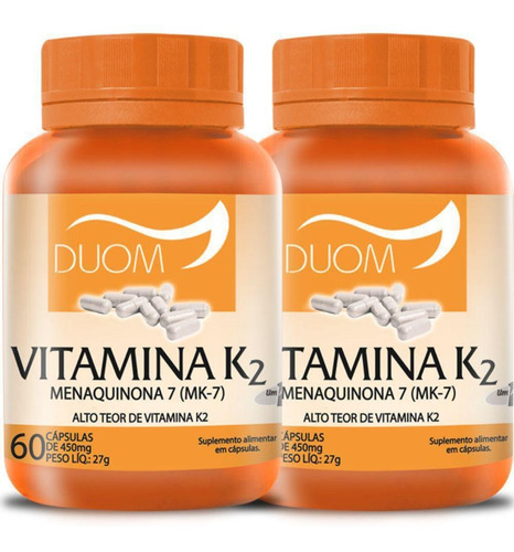 Vitamina K2 Menaquinona 7 Mk-7 1 Cápsula Ao Dia 60 Cáps Duom